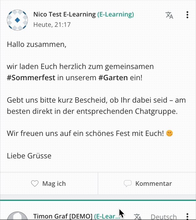 Auf Beiträge reagieren